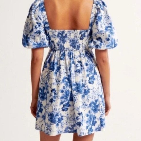 Abercrombie & Fitch Emerson Poplin Puff Sleeve Mini Dress XL EUC - Picture 2 of 11